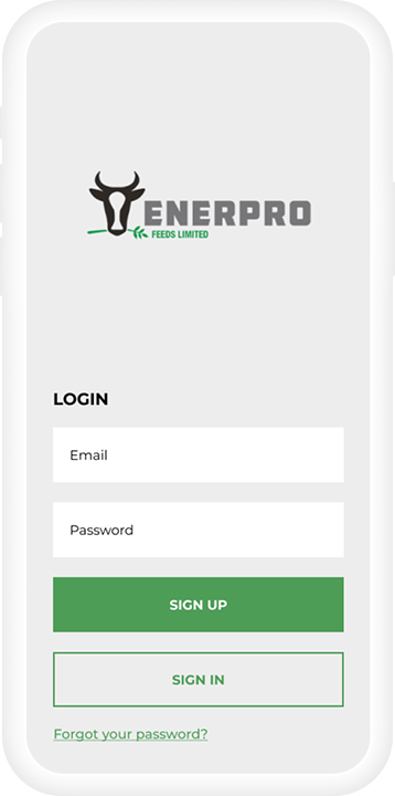 Enerpro mobile app screenshot